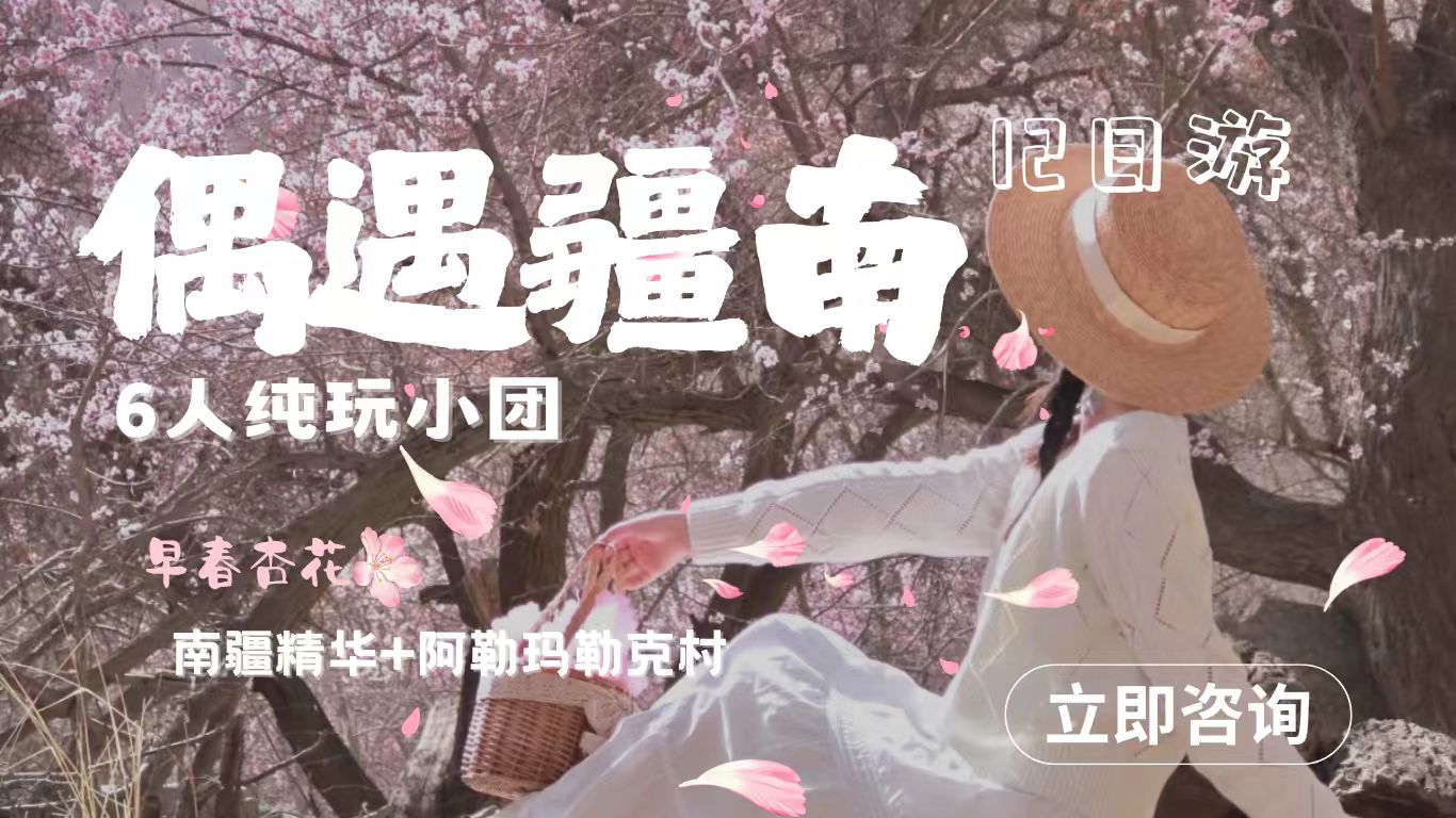 【偶遇疆南】早春南疆杏花村轻摄影 12 日游（喀进库出）