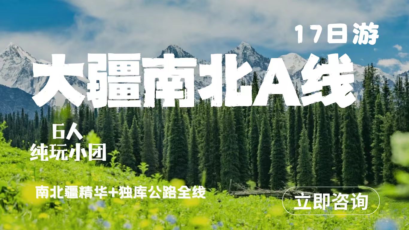 【大疆南北A线】南北疆精华+独库公路全线17天16晚拼车小团 （乌鲁木齐起喀什止）